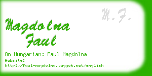 magdolna faul business card